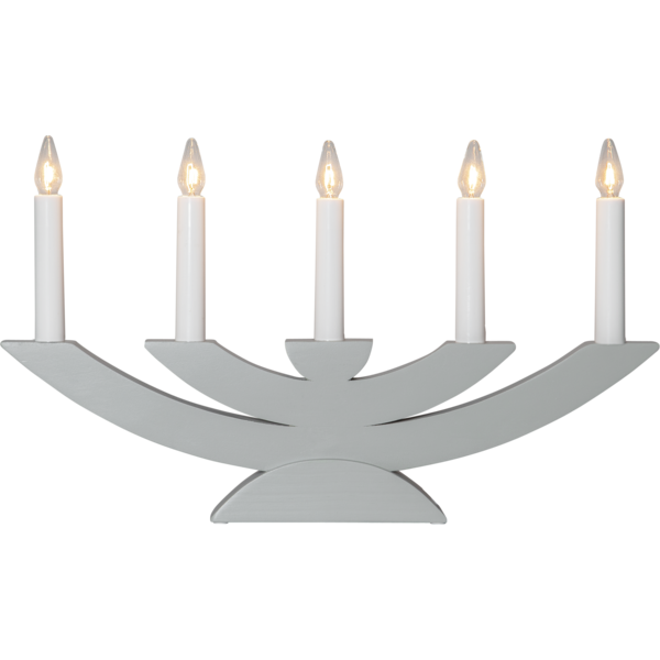 Adventslysestake Navida 42x5x24 cm lys grå