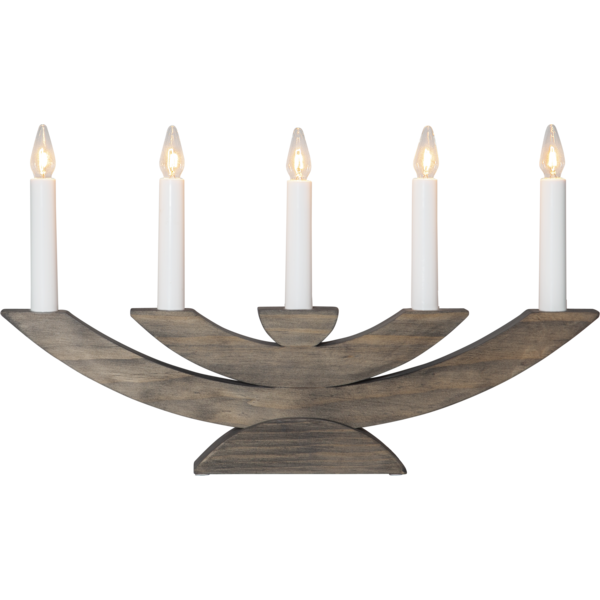 Adventslysestake Navida 42x5x24 cm brun