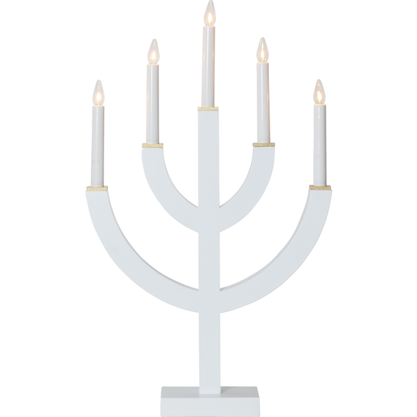 Adventslysestake ANNO 59 cm hvit