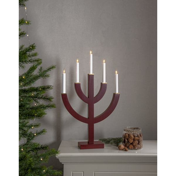 Adventslysestake ANNO 59 cm Rød