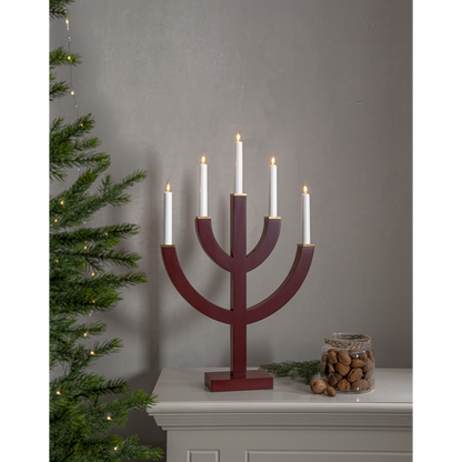 Adventslysestake ANNO 59 cm Rød