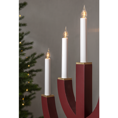 Adventslysestake ANNO 59 cm Rød