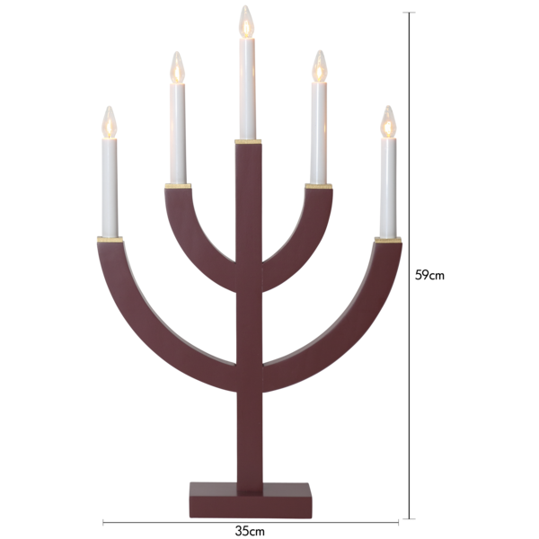 Adventslysestake ANNO 59 cm Rød