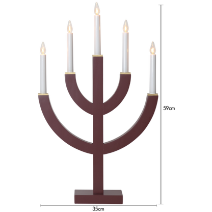 Adventslysestake ANNO 59 cm Rød