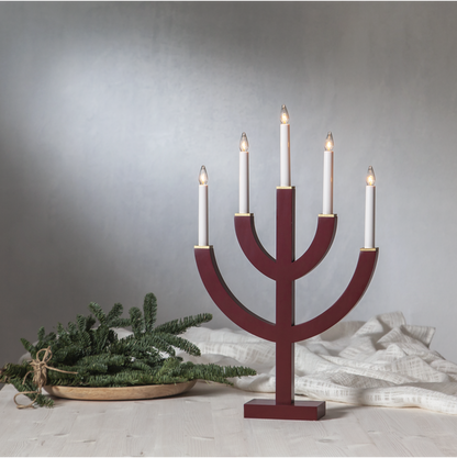 Adventslysestake ANNO 59 cm Rød