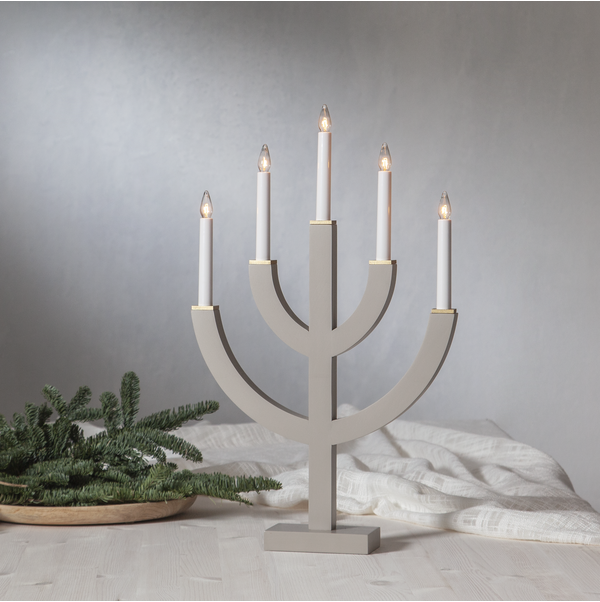 Adventslysestake ANNO 59 cm beige