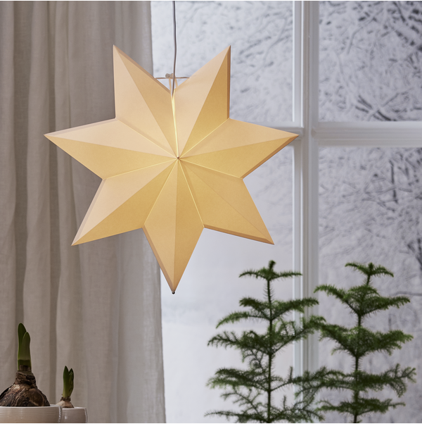 Adventsstjerne Papirstjerne Polar 40 cm hvit