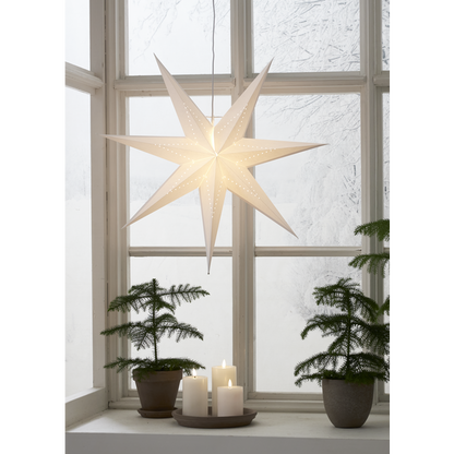 Adventsstjerne Papirstjerne Lyse hvit 70 cm