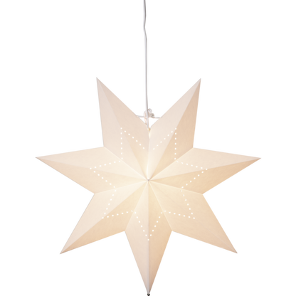 Adventsstjerne Papirstjerne Lyse hvit 43 cm
