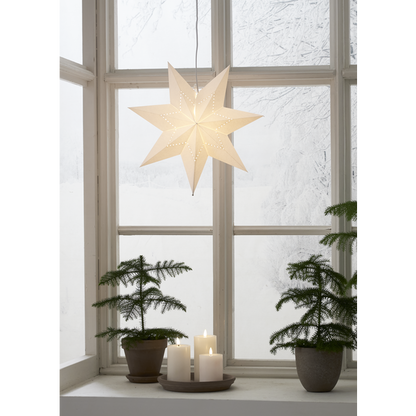 Adventsstjerne Papirstjerne Lyse hvit 43 cm