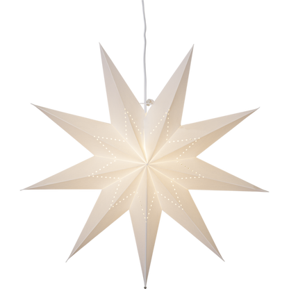 Adventsstjerne Papirstjerne Lyse hvit 60 cm