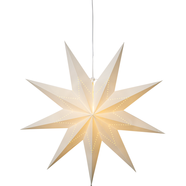 Adventsstjerne Papirstjerne Lyse hvit 80 cm