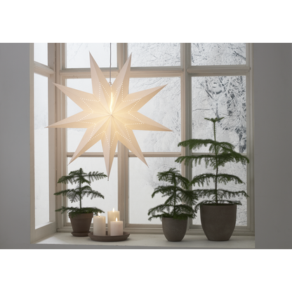 Adventsstjerne Papirstjerne Lyse hvit 80 cm