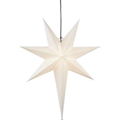 Adventsstjerne Papirstjerne Frozen hvit 66 cm