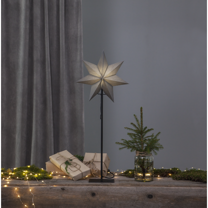 Adventsstjerne Papirstjerne på base Frozen 85 cm Grå