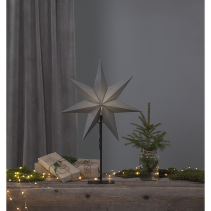 Adventsstjerne Papirstjerne på base Frozen 75 cm Grå