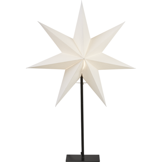 Adventsstjerne Papirstjerne på base Frozen 75 cm Hvit