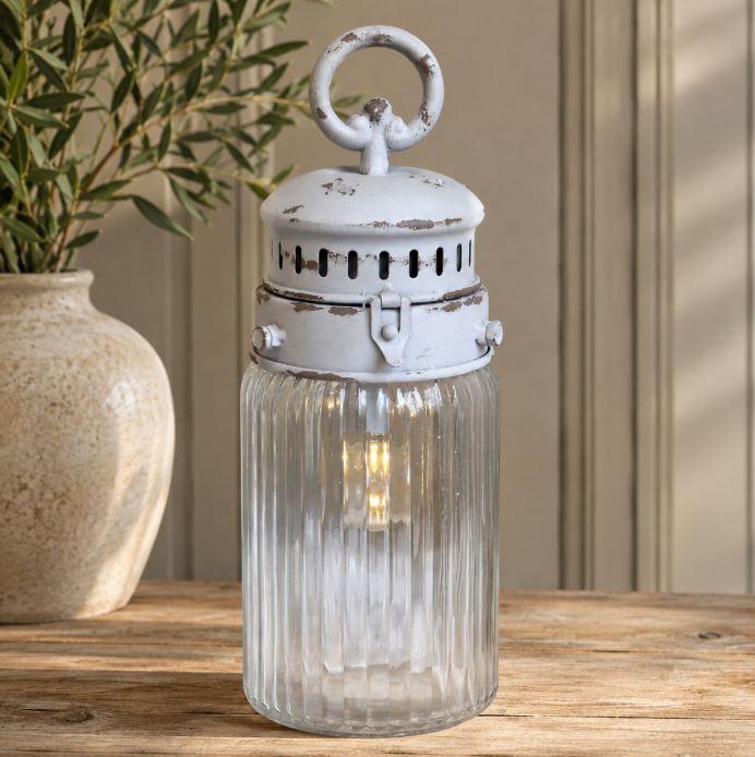Batteridrevet belysning Fransk stalllampe inkl. pære H30/Ø11 cm
