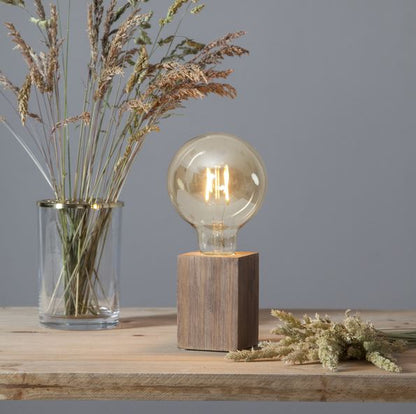 Bordlampe Lampfot Box Brun