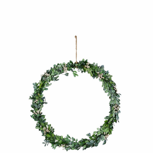 Jul div. Krans konservert med hvite bær 45 cm