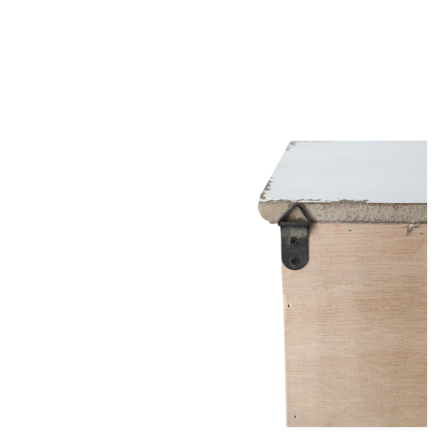 Veggskap m. 1 dør og 3 hyller H61/L56/B19 cm antikk krem