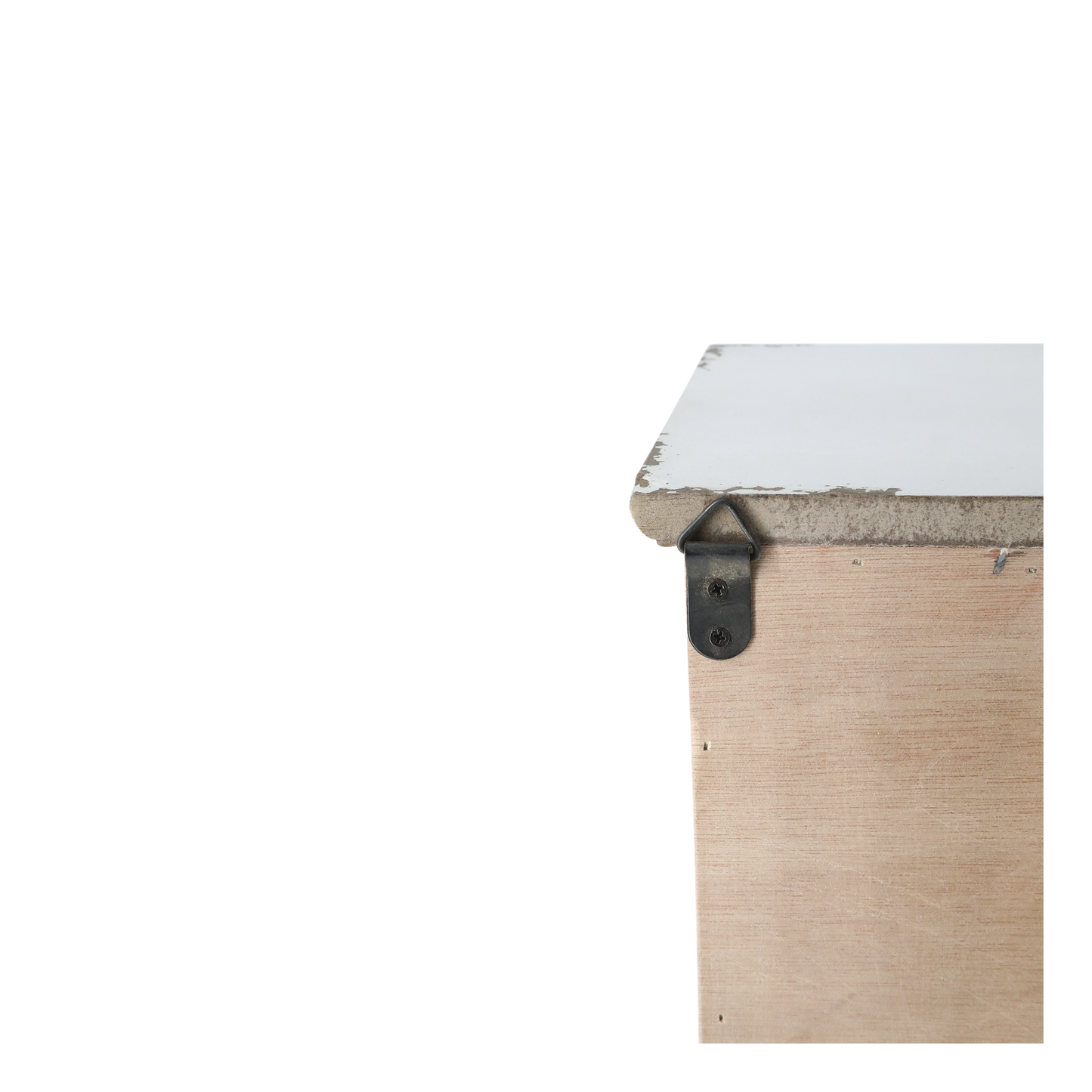 Veggskap m. 1 dør og 3 hyller H61/L56/B19 cm antikk krem