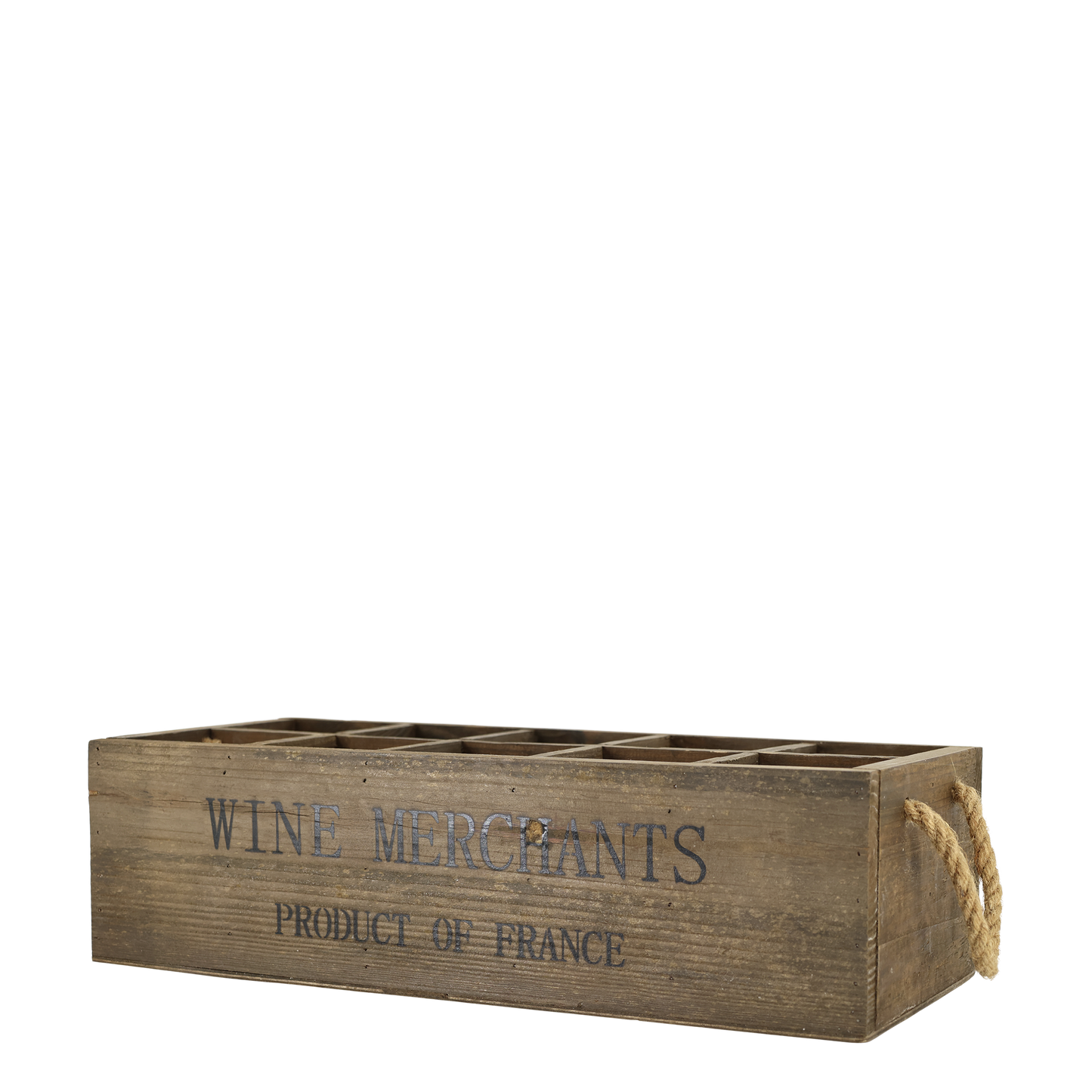 Dekorativ boks Wine Merchants H14/L49,5/B21,5 cm naturlig