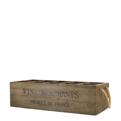 Dekorativ boks Wine Merchants H14/L49,5/B21,5 cm naturlig