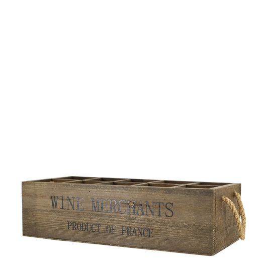 Dekorativ Eske Wine Merchants H14/L49,5/B21,5 cm naturlig