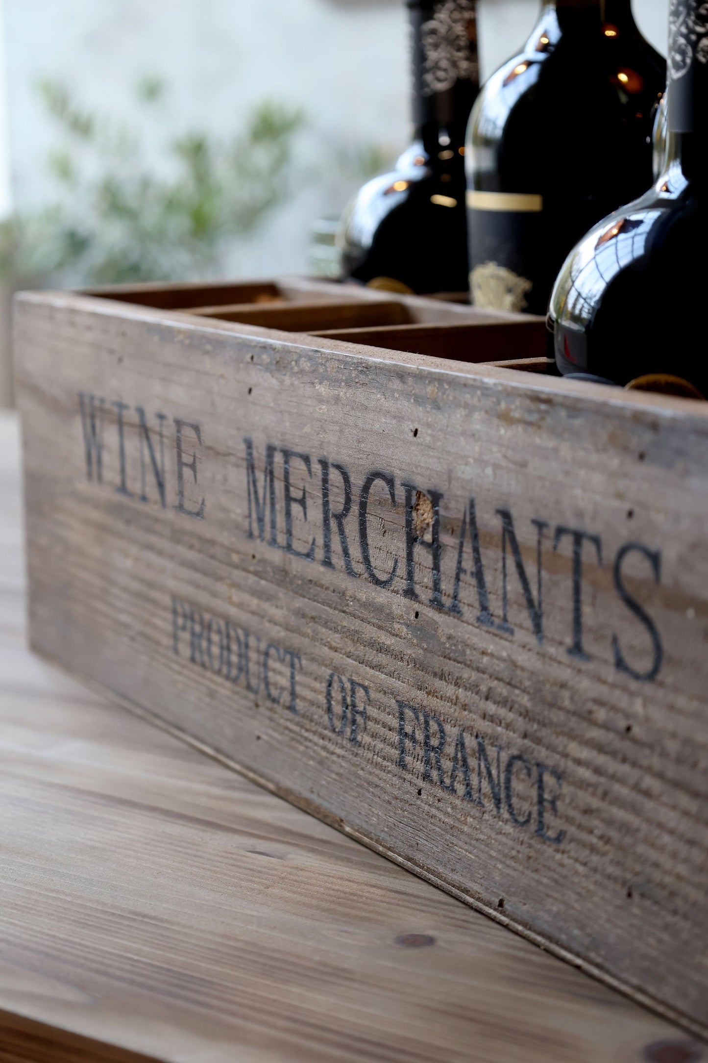 Dekorativ boks Wine Merchants H14/L49,5/B21,5 cm naturlig