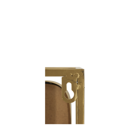 Vegghylle med speil H53/L62/B12 cm natur