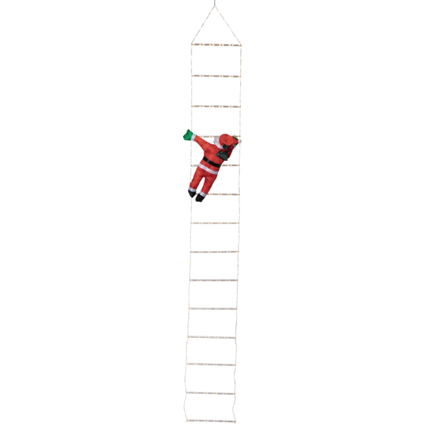 Utendørs julepynt Nisse med stige 200 cm