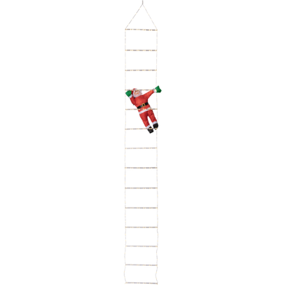 Utendørs julepynt Nisse med stige 200 cm