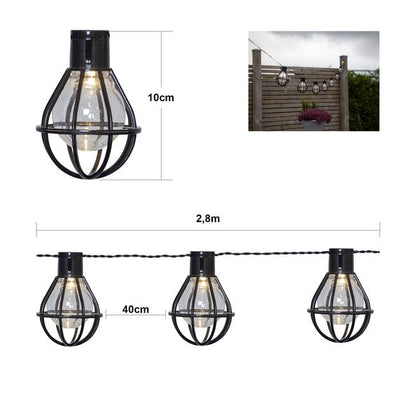 Hagebelysning lyslenke Cage 280 cm