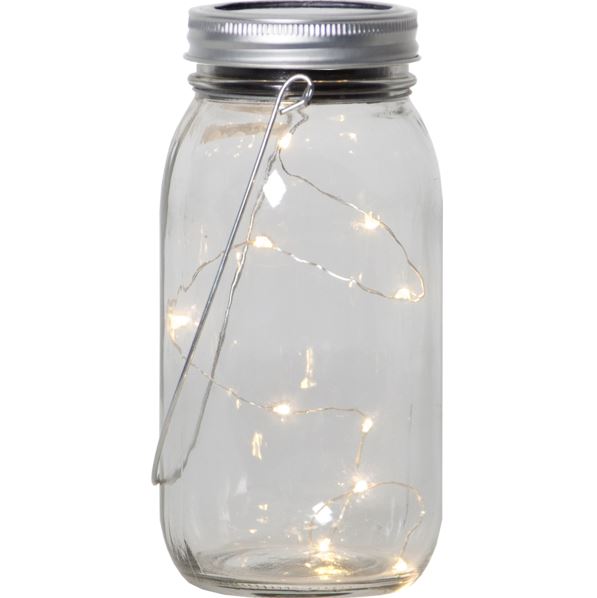 Hagebelysning Soldrevet Solcellsdekoration Glasskrukke