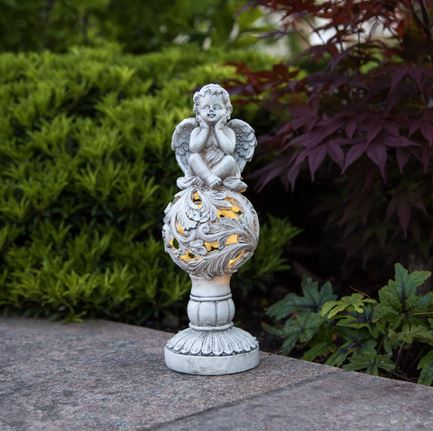 Hagebelysning Soldrevet dekorasjon Engel 27 cm
