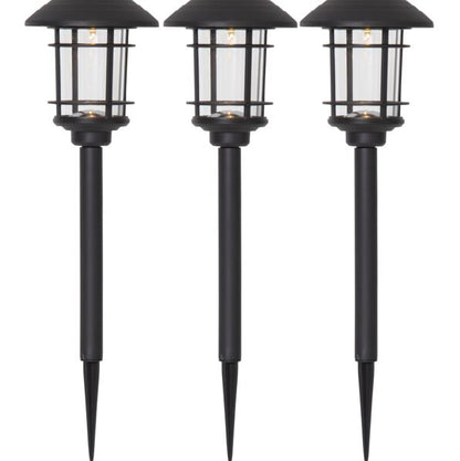 Hagebelysning Soldrevet Solcellepollare Fride 3-pack