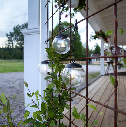 Hagebelysning Soldrevet Solcellsdekoration Globe 3-pack