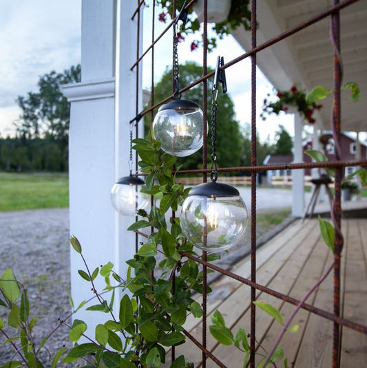 Hagebelysning Soldrevet Solcellsdekoration Globe 3-pack