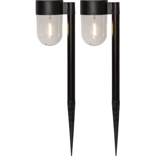 Hagebelysning Soldrevet Solcellepoller Cupola 2-pack