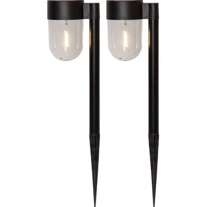 Hagebelysning Soldrevet Solcellepoller Cupola 2-pack