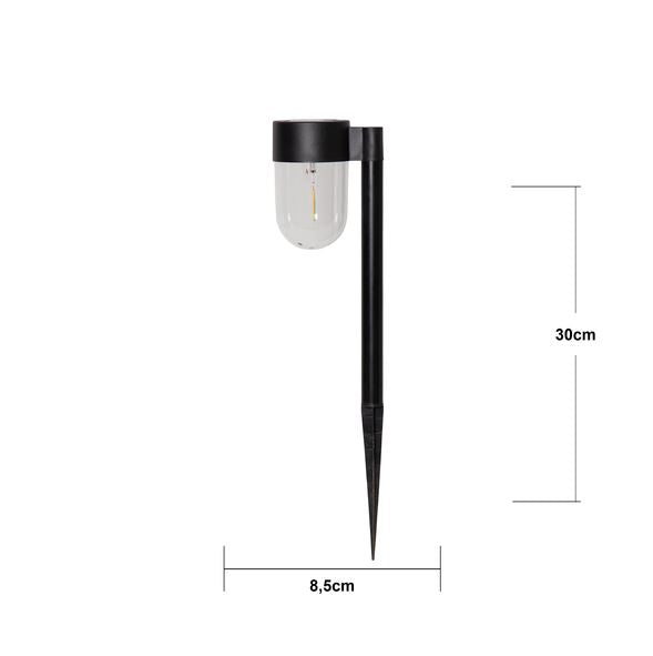 Hagebelysning Soldrevet Solcellepoller Cupola 2-pack