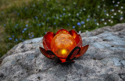 Hagebelysning Soldrevet Solcelle Lilly amber