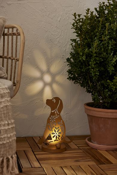 Hagebelysning Solbelyst Hund 33 cm