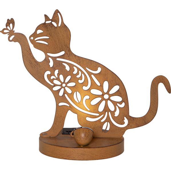 Hagebelysning Soldrevet Katt 25 cm