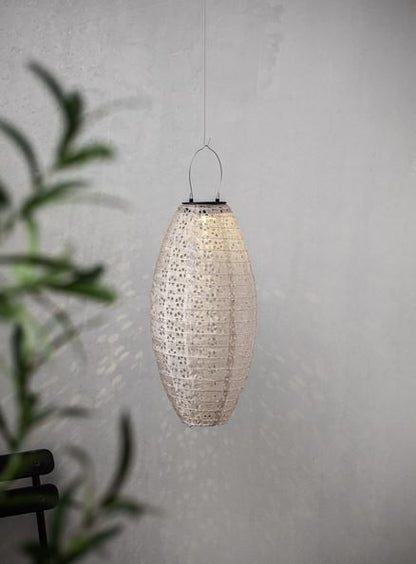 Hagebelysning Soldrevet Solcelle Lykt Beige