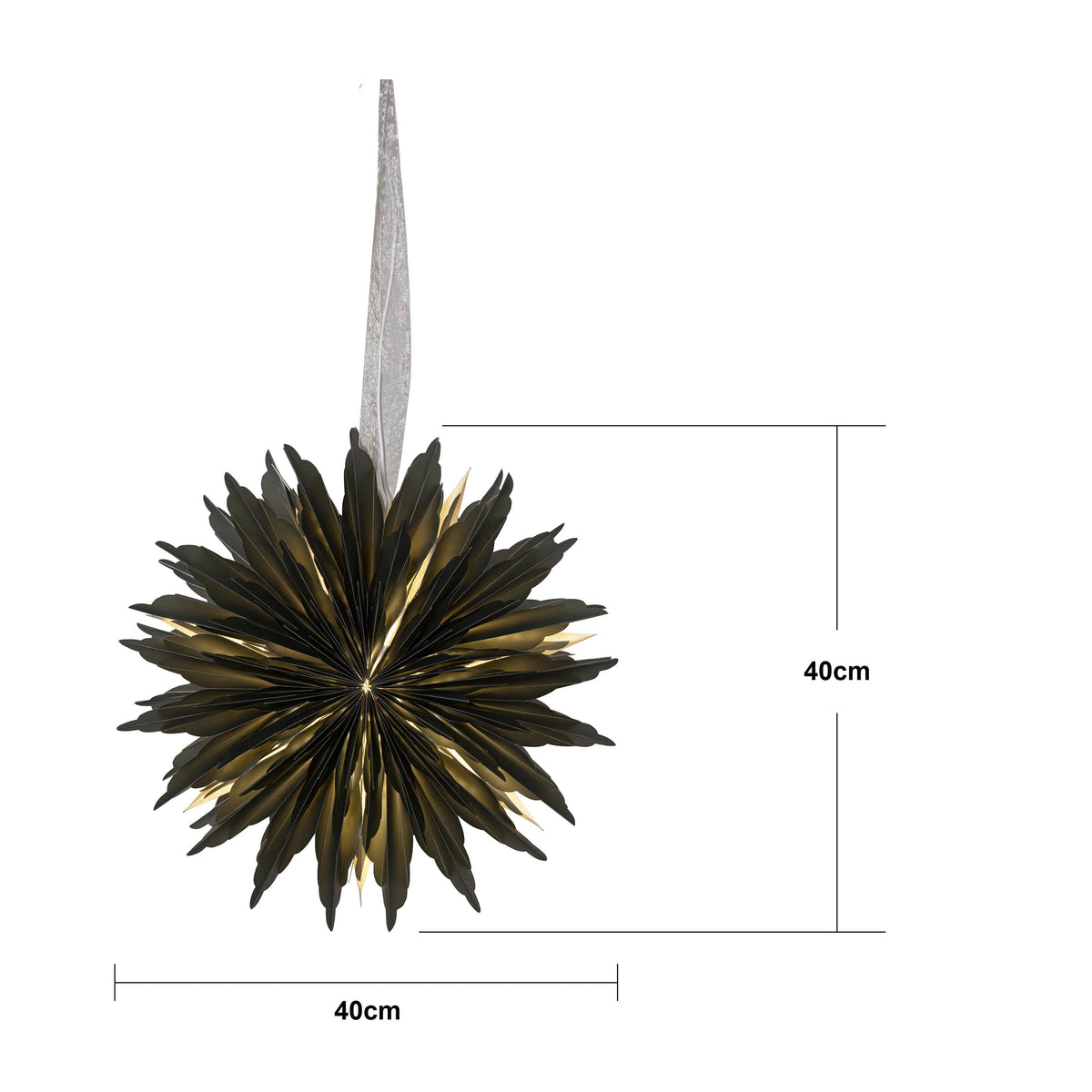Adventsstjerne Papirstjerne Dis 40 cm Grønn