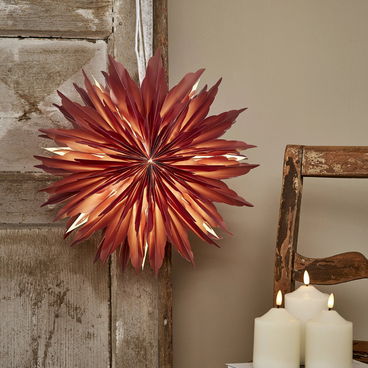 Adventsstjerne Papirstjerne Dis 40 cm Rød