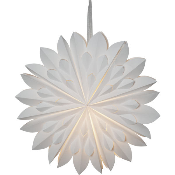 Adventsstjerne Papirstjerne Clipp 60 cm hvit