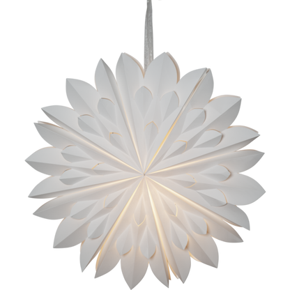 Adventsstjerne Papirstjerne Clipp 60 cm hvit
